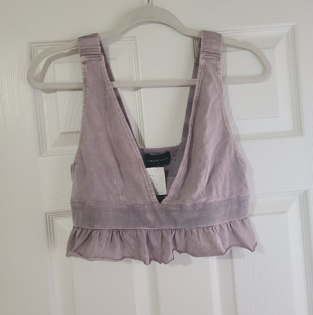 Mustard Seed Mauve V-Neck Top